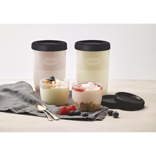 EasiYo 2 Extra Jars & 2 Extra Lunchtakers Pack (Black) 1