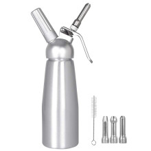 Whipped Cream Dispenser, Aluminium Cream Whipper with 3 Decorating Nozzles 500ML Cream Charger Dispenser for Cake Cheese Dessert