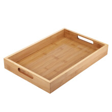 Fentar Wooden Tray, Bamboo Trays with Handles, Rectangular Trays for Food Serving, Food Dinner Breakfast Tray for Eating, Rustic Wooden Serving Board