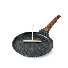 Kordisen Crepe Pan Nonstick, 26cm Dosa Pan with Spreader, Granite Coating Pancake Flat Skillet for Stove Top, Induction Compatible, PFOA Free