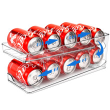 BingoHive Rolling Can Dispenser Fridge Beer Can Organiser Soda Can Dispenser for Fridge Kitchen Cupboard Pantry Countertop 10 Standard Size 330ML