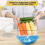 IVODEELA 7 Pack Fridge Storage Containers with Lids,Clear Food Storage Boxes with Drain Tray,Stackable Fridge Organisers,Plastic Refrigerator Storage 3