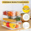IVODEELA 7 Pack Fridge Storage Containers with Lids,Clear Food Storage Boxes with Drain Tray,Stackable Fridge Organisers,Plastic Refrigerator Storage 5