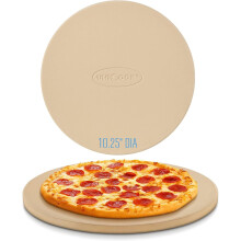 Unicook Pizza Stone, 26cm Round Baking Stone, Small Cordierite Grilling Stone for Oven and BBQ, Ideal for Baking, Bread, Cookies, Pizza Oven
