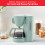 Tefal Tefal Morning Filter Coffee Maker - Eucalyptus, 1.25L Capacity, Permanent Reusable Filter, Drip-Stop System, Keep-Warm Function, Easy Fill Water Tank, 4