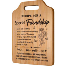 Gleevara Friendship Gifts for Women, Friend Gifts for Best Friend Women - Unique Bamboo Cutting Board, Best Friend Birthday Gifts for Her Him,