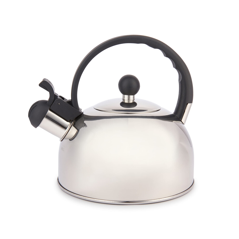 La Cafeti?re Stainless Steel 1.3 Litres Whistling Kettle, Stove top, Induction and Gas Hob, Silver-image-OPC-PJSTDQ6-NEW