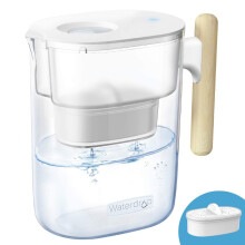 Waterdrop Chubby Water Purifier Filter Jug with 3 Months Filter, 3.5L, Reduces Fluoride, Chlorine and More, NSF Certified, BPA Free, Clear