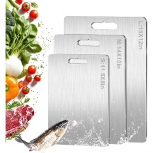 Titanium Chopping Board Set of 3, S316 Stainless Steel Boards for Kitchen, 2025 New Double Sided Food-Grade Chopping Board for Cutting Meat Vegetable