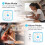 Yunbaoit Visual Timer for Kids & Adults, 60 Minute Rainbow Countdown Timer with Silent Flash Function, Time Management Tool for Classroom, Home, 4