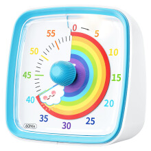 Yunbaoit Visual Timer for Kids & Adults, 60 Minute Rainbow Countdown Timer with Silent Flash Function, Time Management Tool for Classroom, Home,