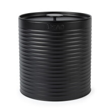 Russell Hobbs Ribbed Round Bread Bin ? Metal Bread Box, Large Kitchen Canister, Countertop Storage/Organisation, Durable Powder-Coated Steel, Pull Top
