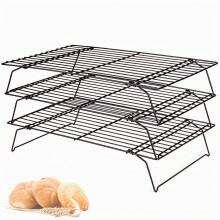 Lifhety 3 Tier Cooling Rack for Baking, 40?25cm Kitchen Baking Accessories, Non Stick Wire Cake Racks for Muffin, Pizza and Grilling, Compatible with