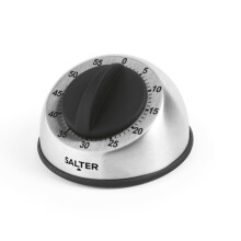 Salter Mechanical Kitchen Timer ? 60 Minute Countdown Egg Timer, Twist To Use, Clockwork Mechanism, Easy Read Countdown Markers, Soft Touch Dial,