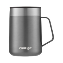 Contigo Streeterville Desk Mug, insulated coffee mug with stainless steel handle, coffee to go mug with lid, keeps coffee and tea warm for up to 5