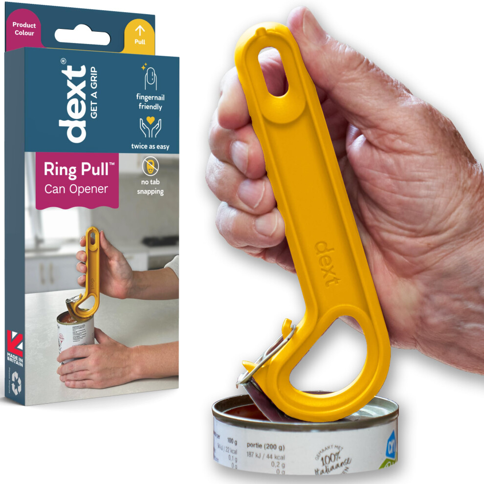 Dext Ring Pull & Pop Top Can Opener (Apricot) Easy Open Any Pull Tab Cans For Seniors, Soda, Pet Food, Cat Cans, Beer, Parkinsons Aids For Living Gifts,