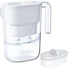 Waterdrop Elfin Fridge Water Filter Jug with 3 Months Filter, 2.5L, Reduces Fluoride, Chlorine and More, NSF Certified, BPA Free, White (Replacement