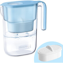 Waterdrop Elfin Fridge Water Filter Jug with 3 Months Filter, 2.5L, Reduces Fluoride, Chlorine and More, NSF Certified, BPA Free, Blue (Replacement