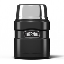 Thermos Stainless King Food Flask, 470ml Capacity - Sleek Multi- Purpose Flask for Daily Food Prep - Durable Stainless Steel with Classic Gun Metal