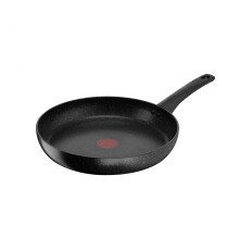 Tefal Titanium Stone Frying Pan 30 cm, High-Performance Non-Stick Durable Coating, Metal Safe, All Hobs Including Induction, Thermo-Signal, Black,