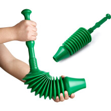 Heavy Duty Toilet Plunger, Big Powerful Toilet Unblocker for Clearing Blockage in Drains, Flexible Plumbing Suction Tool for Unblocking Toilets of All