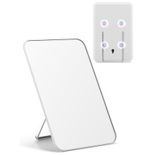 OMIRO Magnetic Desktop Mirror for Travel & Makeup ? Foldable Stand and Hanging Hole, Makeup Mirror Suitable for Vanity Table, Office Desk, Shower