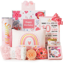 10th Birthday Gifts for Girls,Best Gifts Basket Presents Ideas for Turning 10 Year Old Girls,Happy Sweet 10th Birthday Pamper Hamper Box Kit for