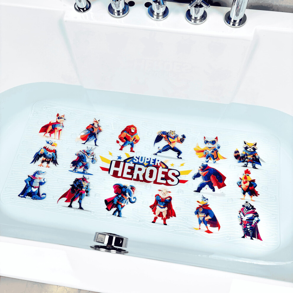 Non-Slip Bath Mat For Toddlers, Cartoon Anti-Slip Bathtub Mat, Safe And Fun Kids Tub Mat, Baby Shower Mat With Cute Design,Perfect For Bathtubs, Azonein