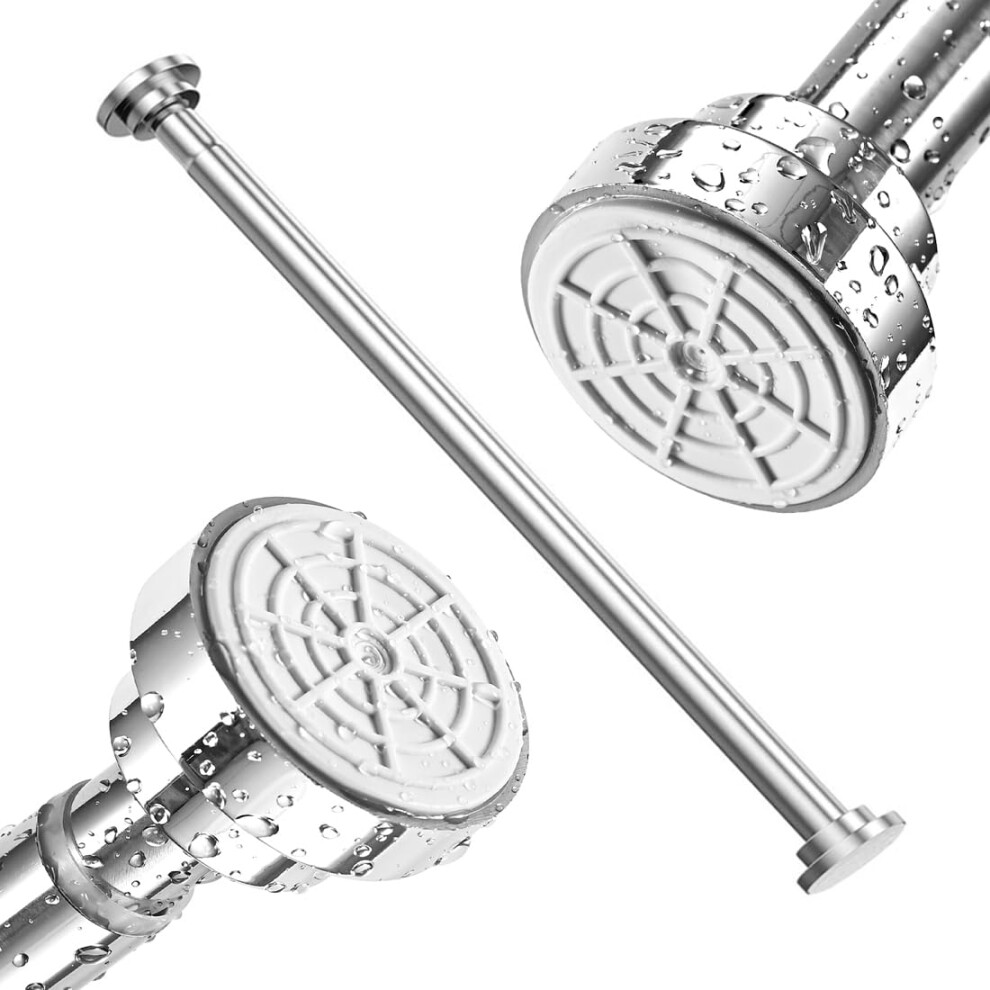 Gqc Stainless Steel Extendable Shower Curtain Rod Tension Pole (45-130 Cm) Tension Rods For Curtains Telescopic Curtain Poles No Drilling For Kitchen