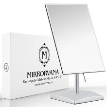 Large Free Standing Mirror for Bathroom Countertop, Dressing Table, Desk and Bedroom Vanity - True Frameless Face Mirror For Makeup and Shaving - 25 x