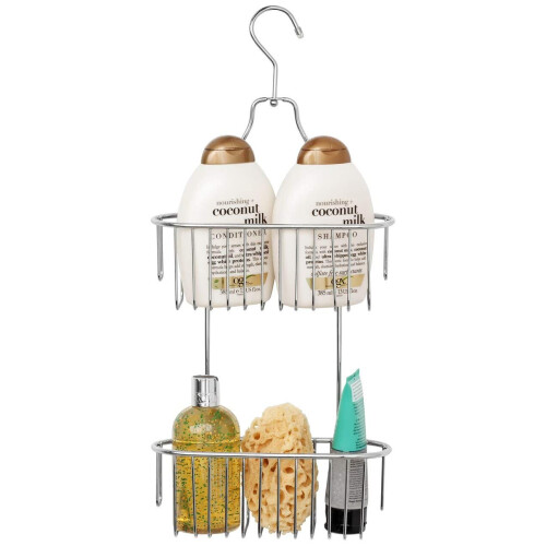 simplywire ? 2 Tier Hanging Shower Caddy ? Rust Resistant ? Chrome