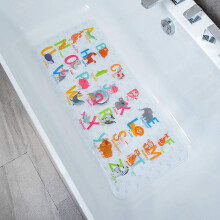 BOPPIE Non-Slip Bath Mat Shower Mats,Anti-Slip-Resistant Tub Mats Bathroom Mat XL Large Bath Mat 89 X 38 CM(Alphabet DWZM)
