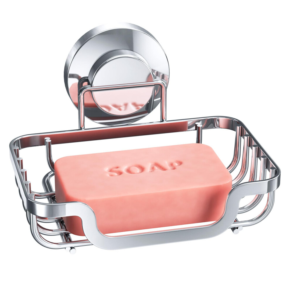 TAILI Soap Dish for Shower, Max Hold 5 KG Suction Soap Holder for Bathroom, Bathtub, Wall Mounted, Waterproof, Drill-Free, Removable Metal Shower-image-OPC-PJSTJWN-NEW