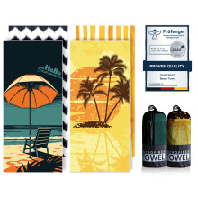 Microfibre Beach Towels for Adults - 200x90cm 2 Pack Extra Large Beach Towels in Gift Boxed, 250 GSM, Sand Free, Lightweight & Quick Dry Beach Towel