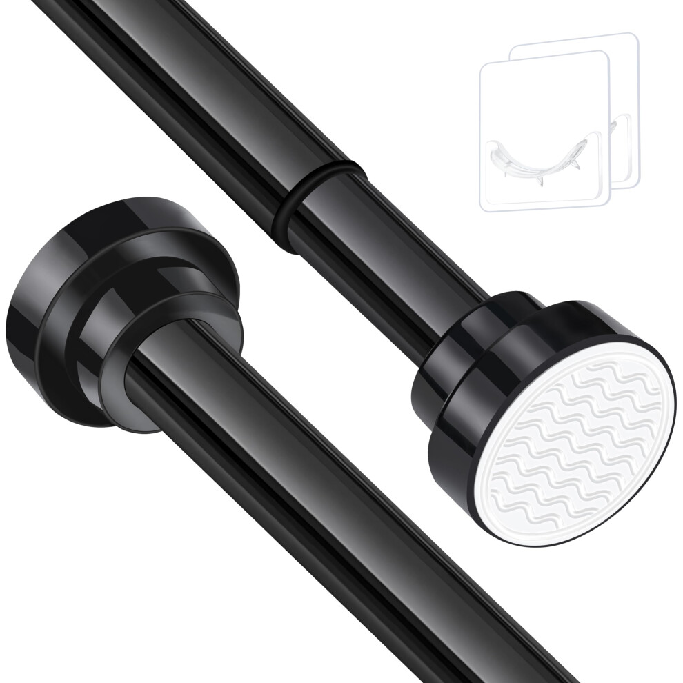 Stainless Steel Extendable Shower Curtain Rod Tension Pole, including 2 Holder,Net Voile Curtains Rail,Adjustable Telescopic Rods Extendable for-image-OPC-PJSTJZT-NEW