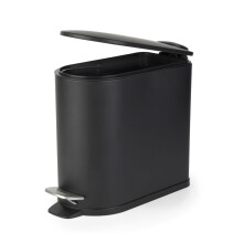 Beldray Bathroom Pedal Bin ? 5 Litre Small Toilet Bin, Soft Closing Lid, D-Shaped Sanitary Waste Bin for Bedroom, Office, Kitchen, Powder-Coated