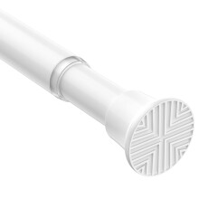 Zipglo Extendable Curtain Poles 59-120 cm, Tension Rods for Curtains Adjustable Shower Curtain Poles No Drilling Spring Loaded Curtain Rod Shower Rail