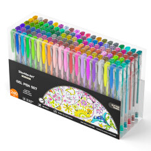 Shuttle Art 240 Pack Glitter Gel Pens, 120 Colours Glitter Gel Pen Set with 120 Refills for Adult Colouring Books Craft Doodling