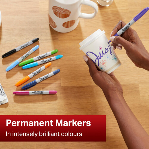 Sharpie Sharpie Twin Tip Permanent Markers | Fine & Ultra-Fine Points | Black | 12 Count 2