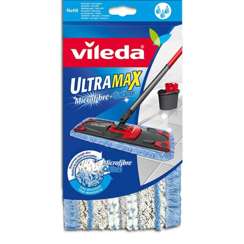 Vileda Vileda Ultramax - Flat Mop Head - Microfibre and Cotton 1
