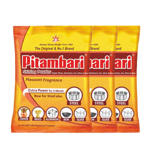 Pitambari Shining Powder - 200g (Pack of 3)