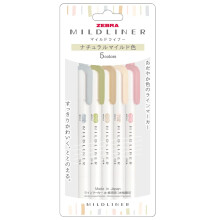 ZEBRA Mildliner Fluorescence Pen [Parallel Import Goods] (Natural Mild Colour) WKT7-5C-NTC