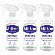 Milton Antibacterial Surface Spray Sterilising Fluid Antiseptic Cleaner 500ml Pack of 3 with Welari Thank You Card | (3pack) (3 x 500ml)