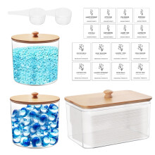 Gachiwar Laundry Detergent Storage Containers, Washing Powder Storage Kit, 2 Pcs Laundry Pods Storage Container & Dryer Sheet Holder Laundry Room