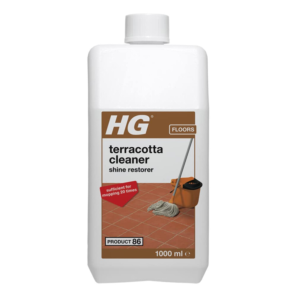 New Hg Terracotta Clean & Shine, Product 86, Restoring Cleaner For Natural Stone, Concentrated Mopping Cleaner With Fresh Scent - 1 Litre (191100106) 191100106