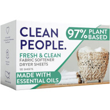 Clean People All Natural Fabric Softener Dryer Sheets - Fresh Scent (120 Sheets)
