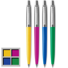 Parker Jotter Originals Ballpoint Pens | Assorted Retro Finishes | Medium Point | Handwriting Pens & Stationery Supplies | Black Ink Pen Set | 4 Count
