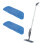 Addis Addis Essentials Microfibre Spray Flat Mop with 2x Spare Replacement refills heads, Grey and Light Blue, One Size 1