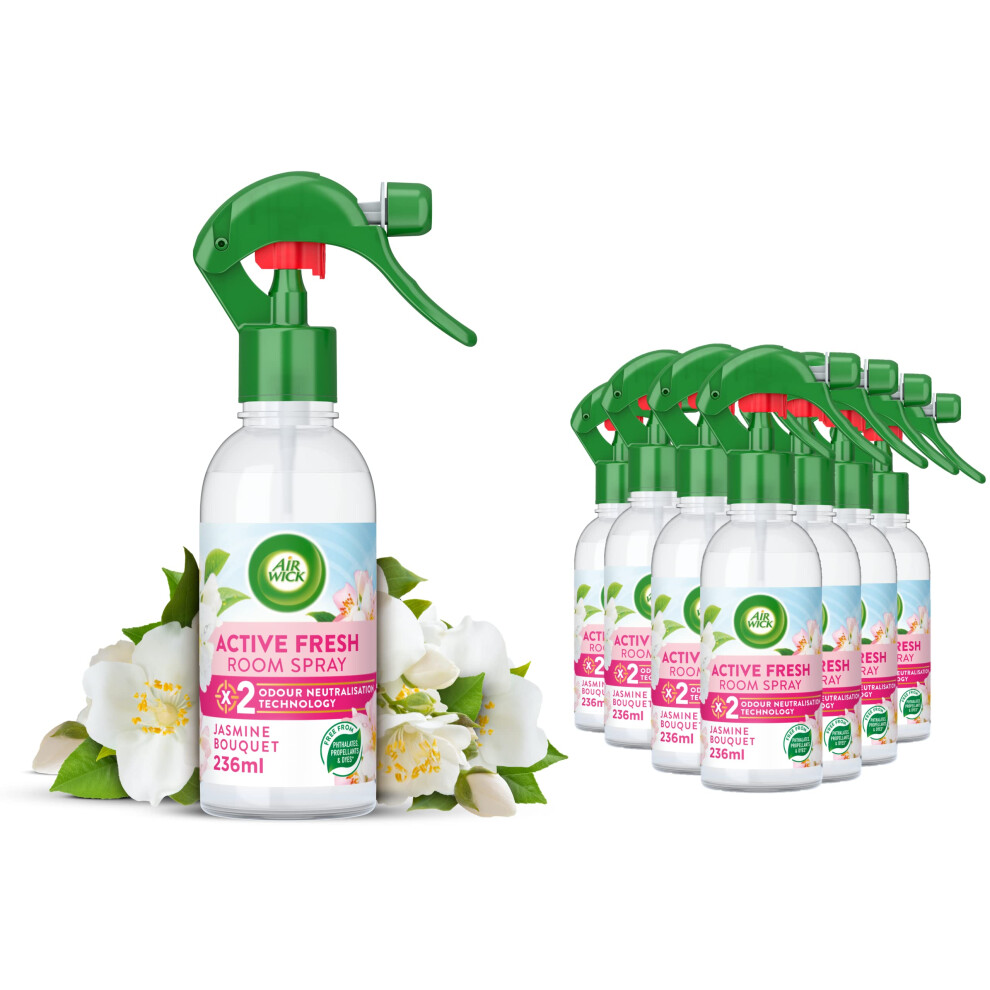 Airwick Air Freshener Room Spray| Odour Neutraliser, Bathroom and Room Air Freshener|Fragrance : Jasmine| Contains : 8 Sprays-image-OPC-PJSTN8W-NEW