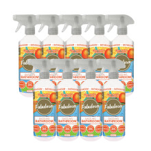Fabulosa Multi Purpose Anti Bacterial Bathroom Cleaner Disinfectant Trigger Spray with Lasting Fragrance, 9 Pack, 500ml, Lime, Basil & Mandarin